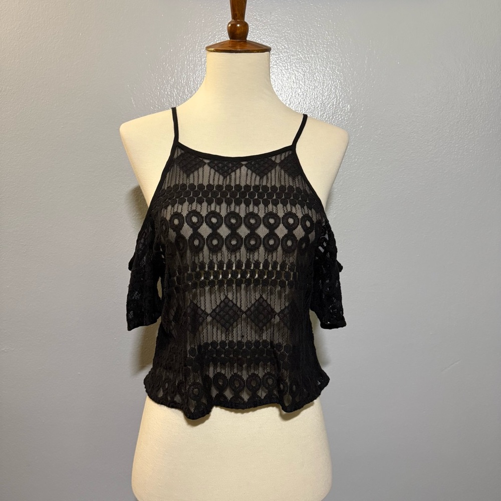 NWT Into Black Woven Top